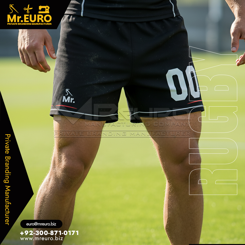 Custom Black Rugby Shorts Bold Team Statement Wear