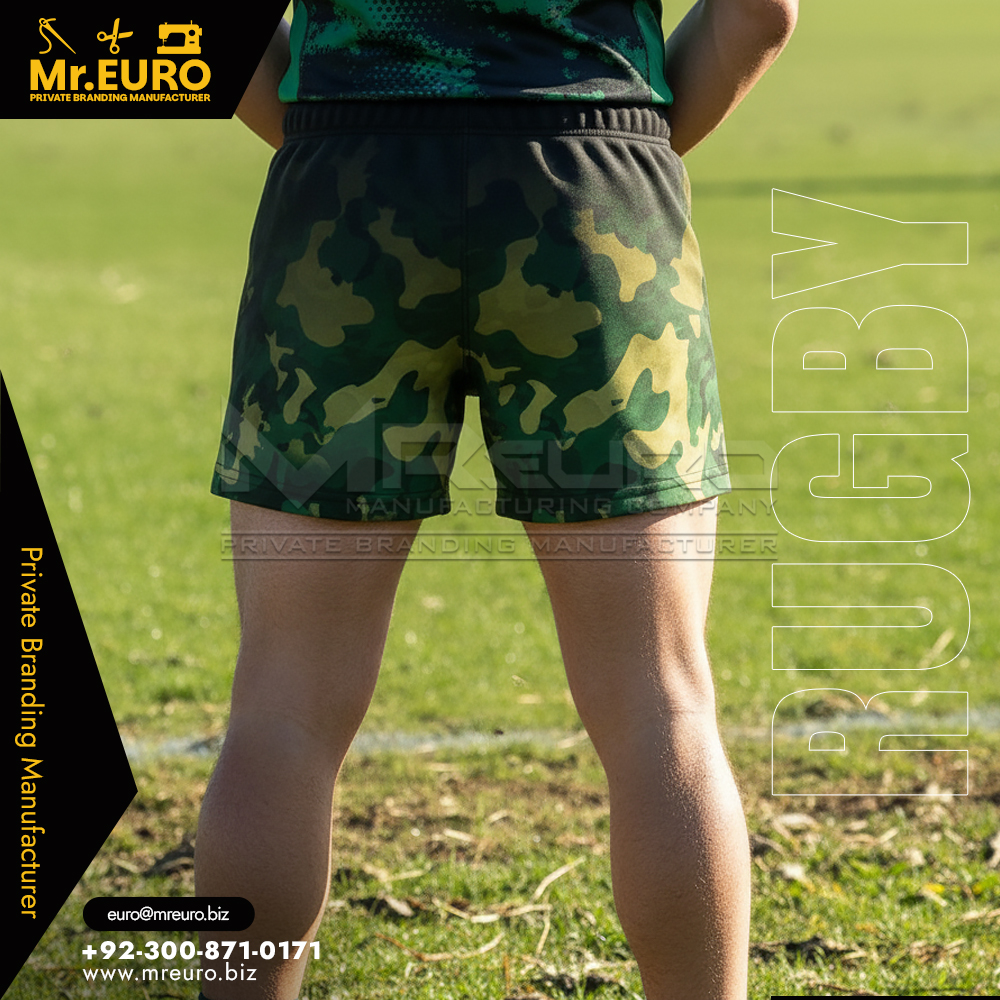 Camo Sublimated Rugby Shorts Fully Custom Fit - Image 2