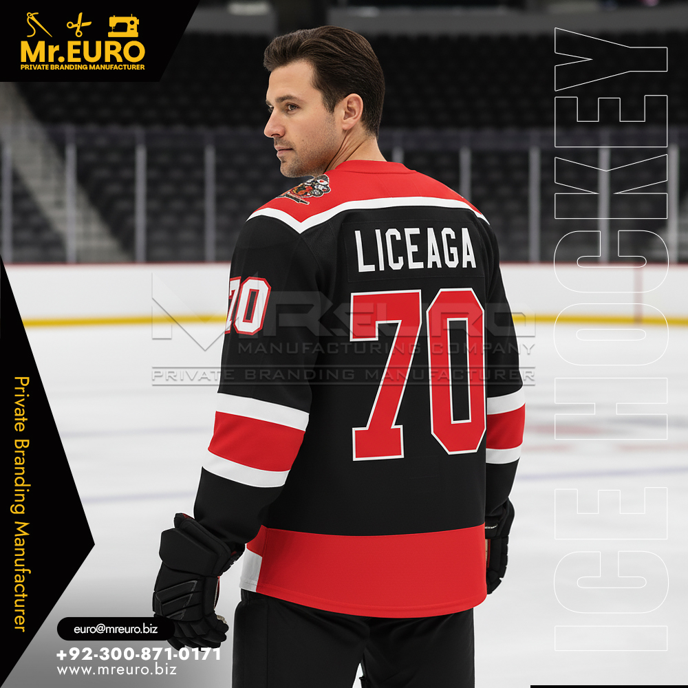 Custom Lace Up Hockey Jersey Heritage Team Style - Image 2