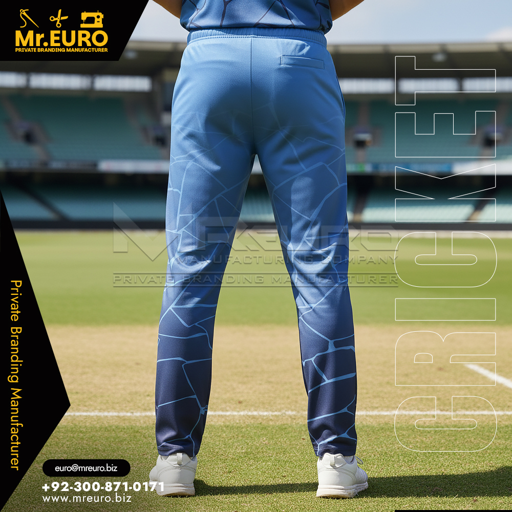 Sky Blue Cricket Trouser Lightweight Comfort Fit - Image 2