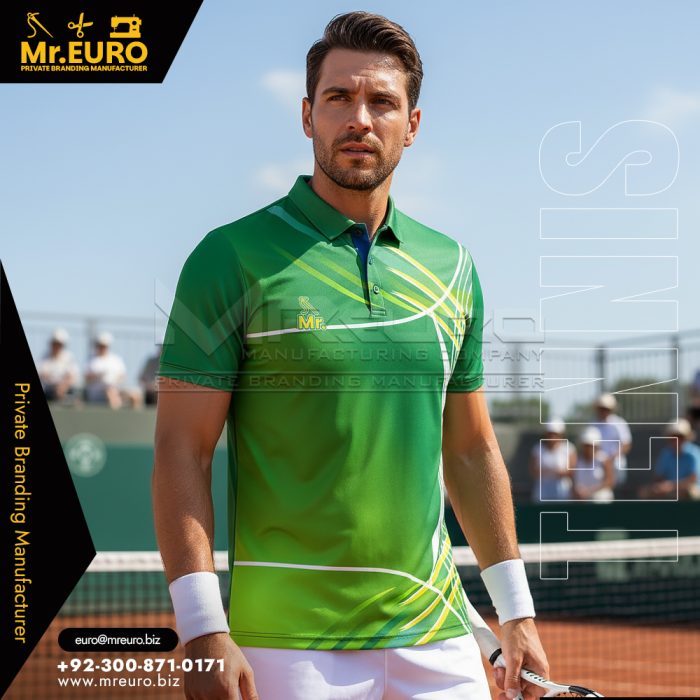 Slim Fit Tennis Polo T-Shirt Sharp Court Look