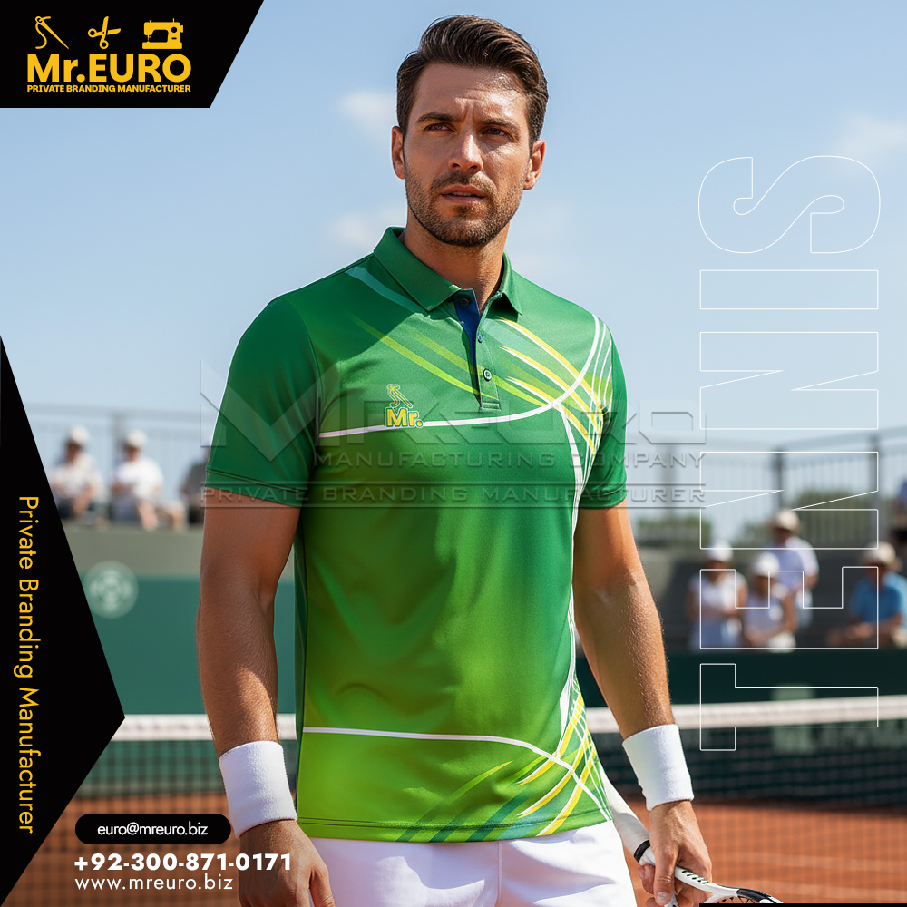 Slim Fit Tennis Polo T-Shirt Sharp Court Look