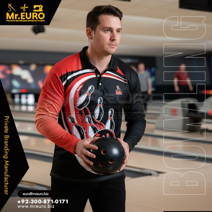 Red & Black Aggressive Bowling Polo Shirt