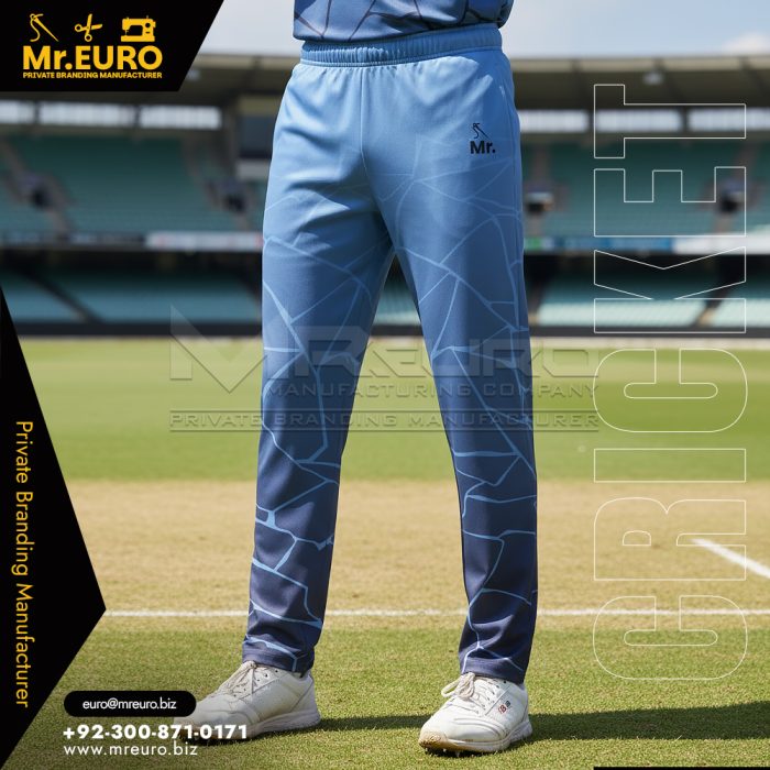 Sky Blue Cricket Trouser Lightweight Comfort Fit