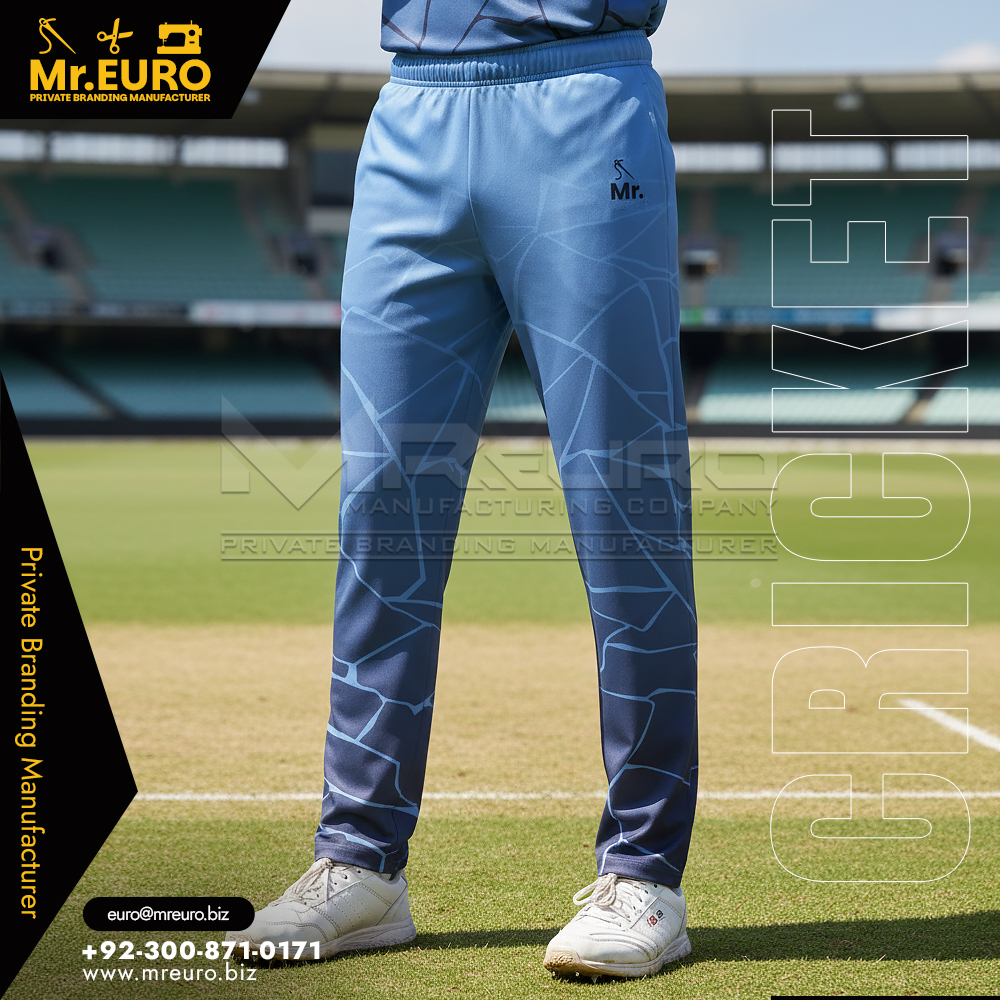 Sky Blue Cricket Trouser Lightweight Comfort Fit