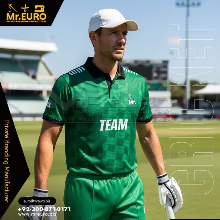 Vibrant Green Cricket Jersey for Match Day Wear