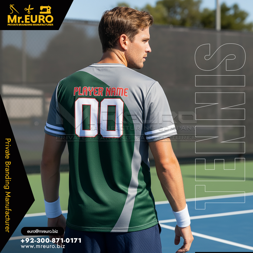 Performance Crew Neck Tennis Tee Peak Athletic Wear - Image 2