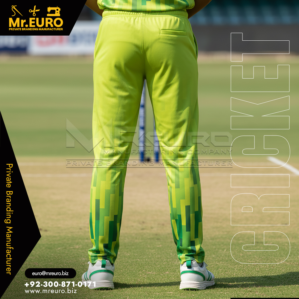 Fluorescent Yellow Cricket Trouser Team Wear - Image 2