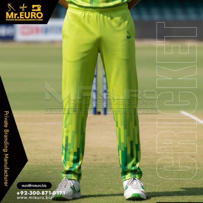 Fluorescent Yellow Cricket Trouser Team Wear