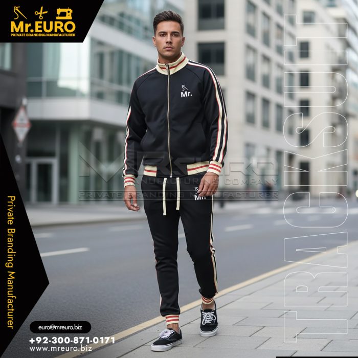 Men' Black Workout Tracksuit Jogger & Zip Jacket