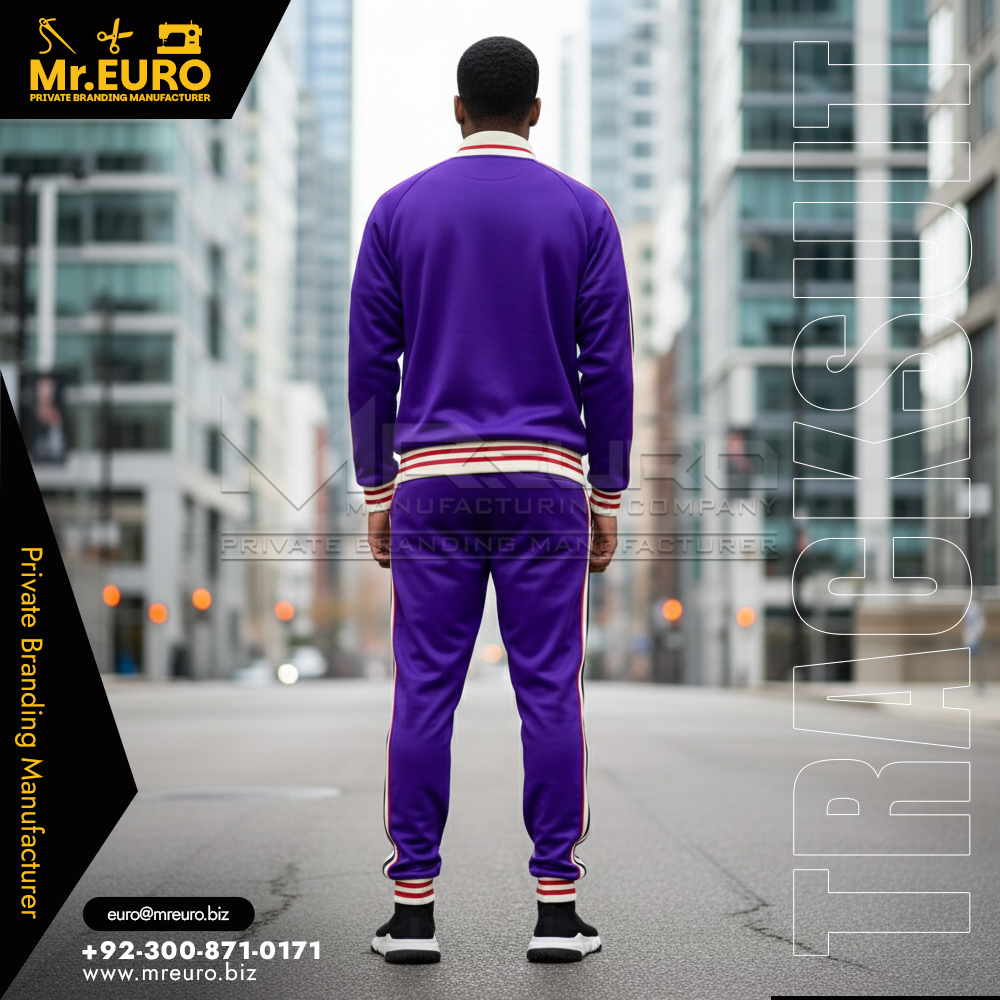Purple Fitness Tracksuit, Jogger Pants & Zip Jacket - Image 2