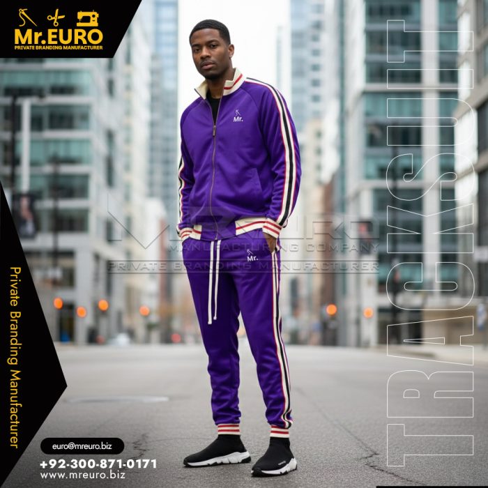 Purple Fitness Tracksuit, Jogger Pants & Zip Jacket