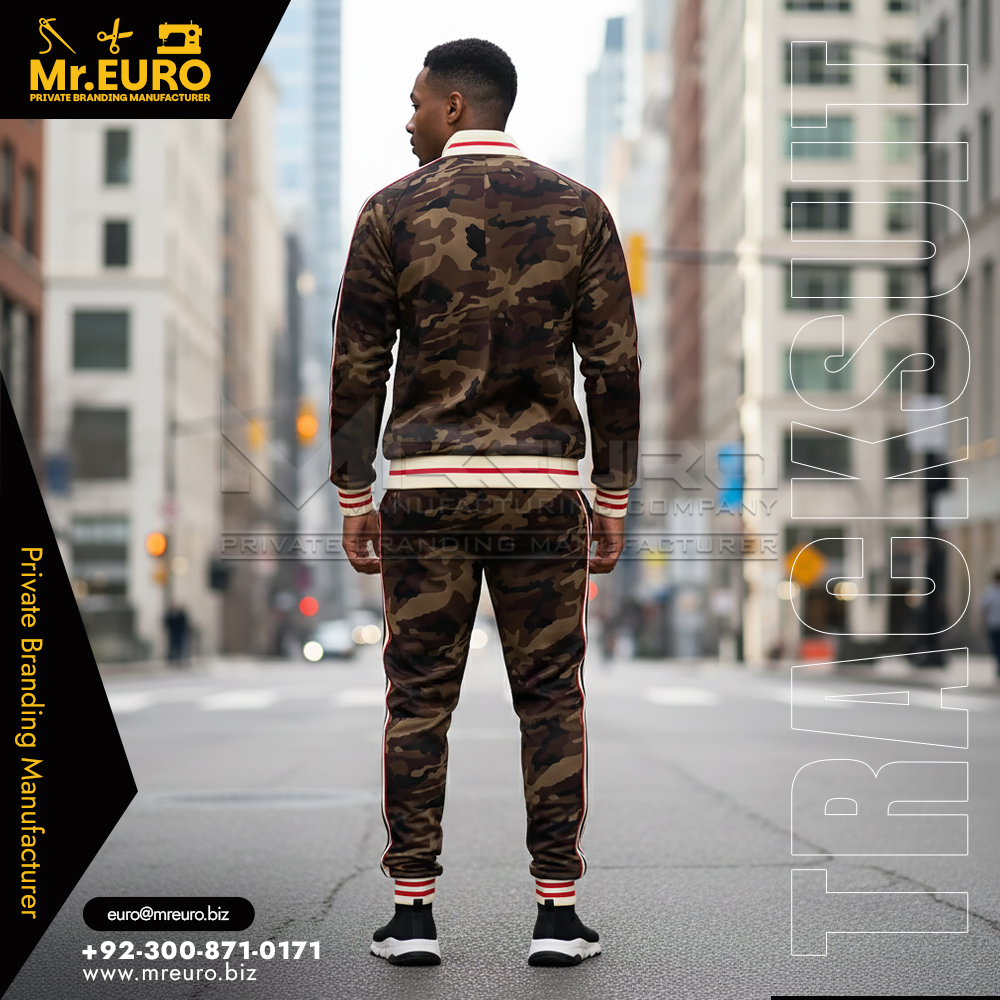 Military Style Jogger & Jacket Camouflage Tracksuit - Image 2