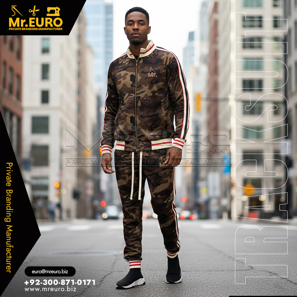 Military Style Jogger & Jacket Camouflage Tracksuit