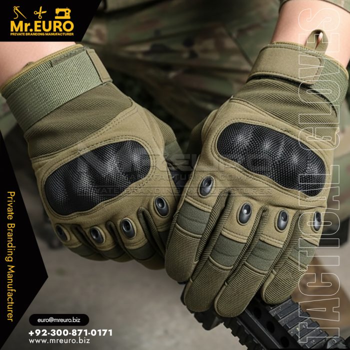 Military Tactical Hard Knuckle Combat Gloves Set