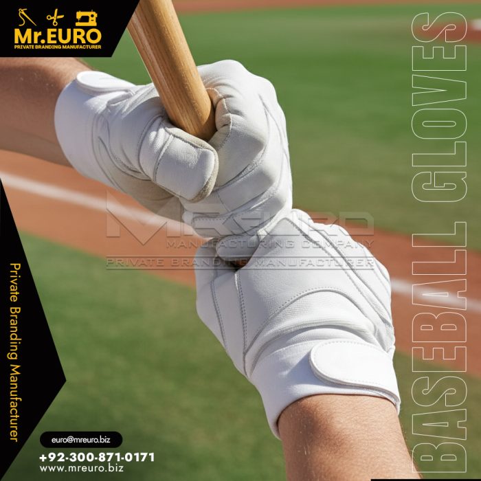 White Professional Grip Baseball Batting Gloves