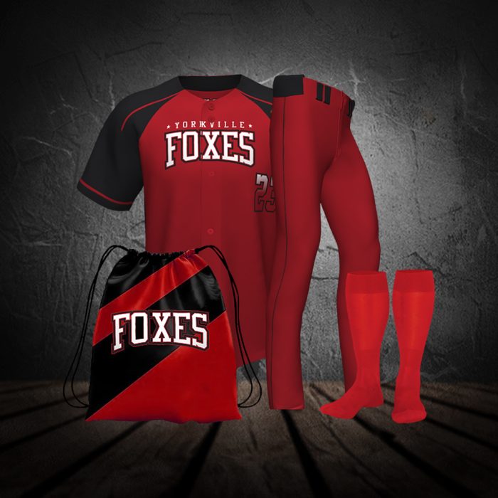 Sublimation Baseball Team Pack Jersey Pant & Bag
