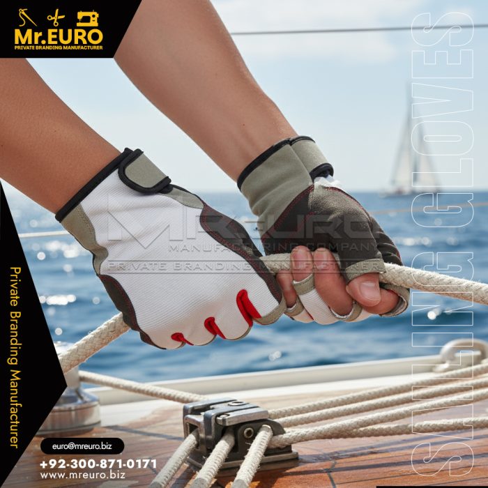 Professional White Sailing Gloves Marine Use