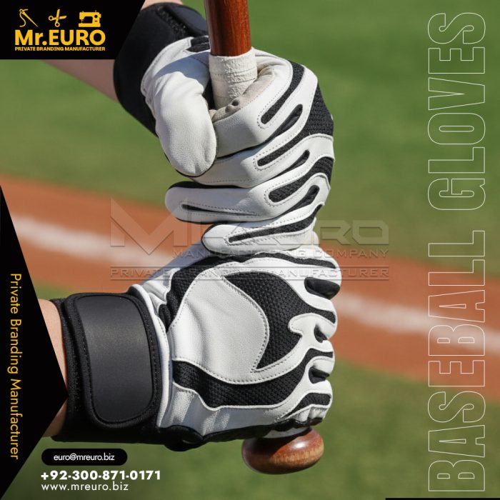 Premium Black Anti Slip Baseball Batting Gloves