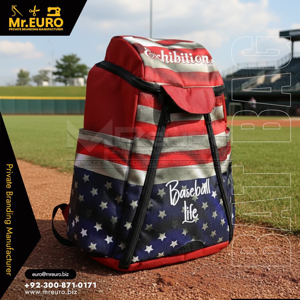 Sublimation Printed Training Baseball Backpack Bag