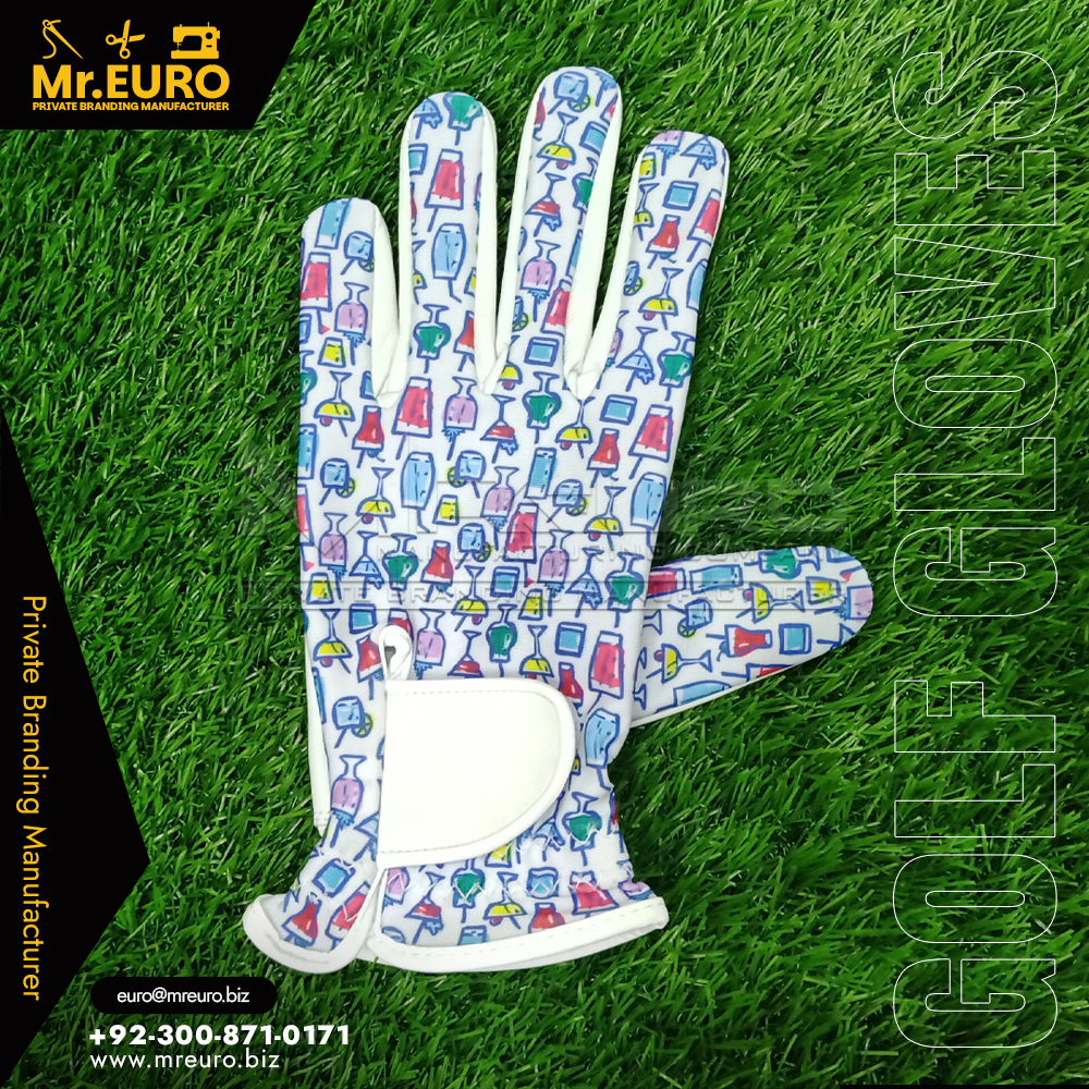 Pattern Design Sublimation Golf Gloves - Image 2
